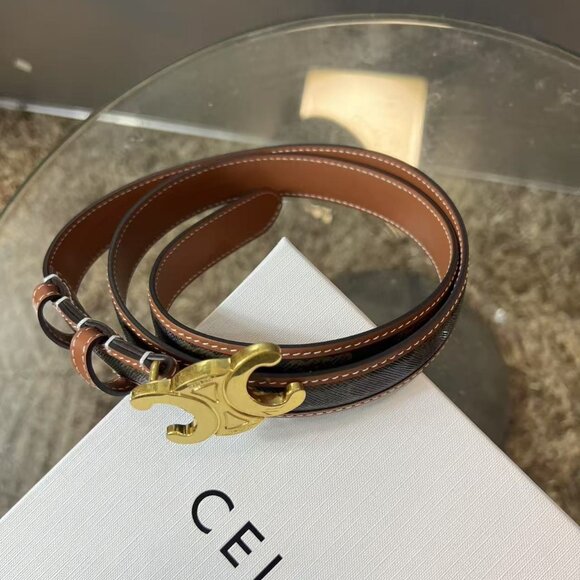 Celine Triomphe Belt 90cm - Canvas & Leather with Box - Picture 1 of 6